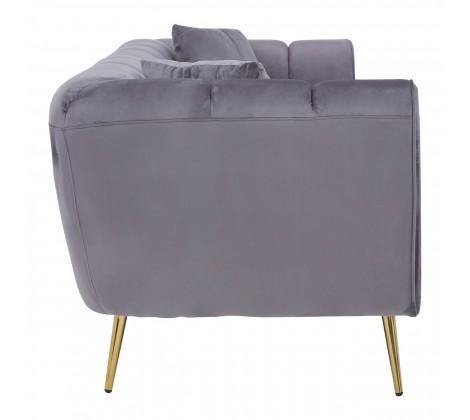 Florine 3 Seat Grey Velvet Sofa - Modern Home Interiors