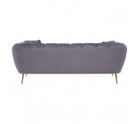 Florine 3 Seat Grey Velvet Sofa - Modern Home Interiors