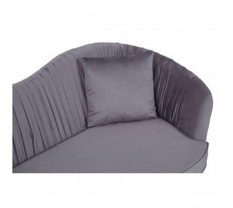 Franza 2 Seat Pleated Grey Velvet Sofa - Modern Home Interiors