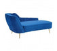 Felizia Midnight Left Arm Velvet Chaise - Modern Home Interiors