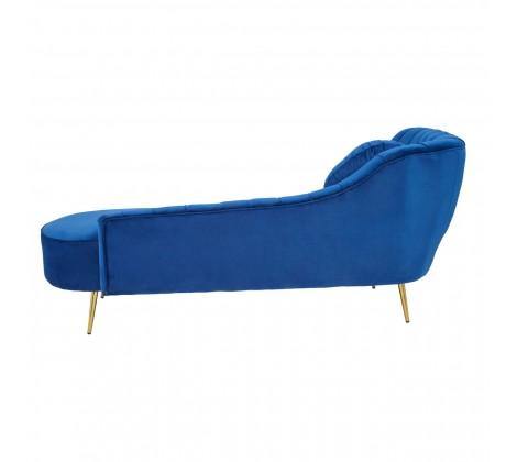 Felizia Midnight Left Arm Velvet Chaise - Modern Home Interiors