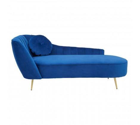 Felizia Midnight Left Arm Velvet Chaise - Modern Home Interiors