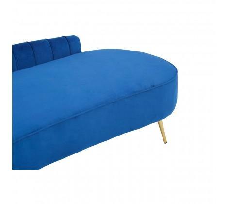 Felizia Midnight Left Arm Velvet Chaise - Modern Home Interiors