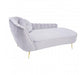 Felizia Grey Left Arm Velvet Chaise - Modern Home Interiors