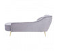 Felizia Grey Left Arm Velvet Chaise - Modern Home Interiors