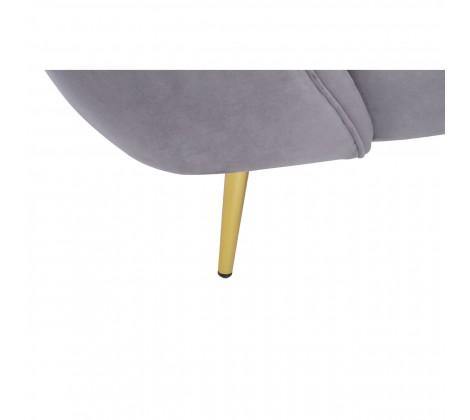 Felizia Grey Left Arm Velvet Chaise - Modern Home Interiors