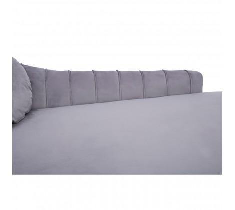 Felizia Grey Left Arm Velvet Chaise - Modern Home Interiors