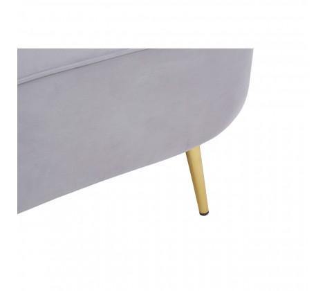 Felizia Grey Left Arm Velvet Chaise - Modern Home Interiors