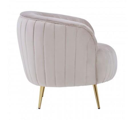 Florina Mink Velvet Chair With Gold Legs - Modern Home Interiors