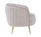 Florina Mink Velvet Chair With Gold Legs - Modern Home Interiors