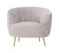 Florina Mink Velvet Chair With Gold Legs - Modern Home Interiors