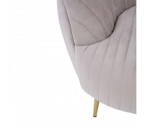 Florina Mink Velvet Chair With Gold Legs - Modern Home Interiors