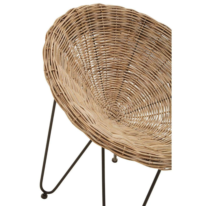 Grey Kubu Rattan Natural Hand Weaved Chair - Modern Home Interiors