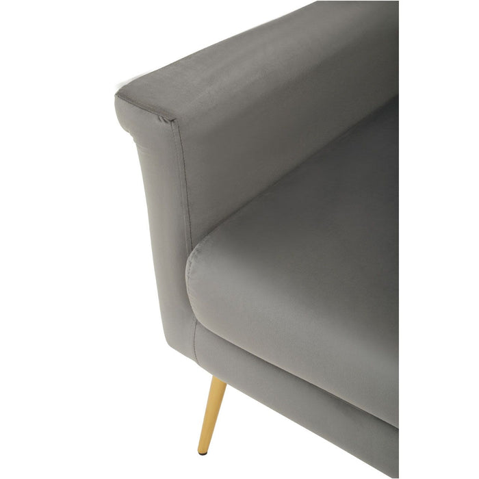 Salma Grey Velvet Armchair