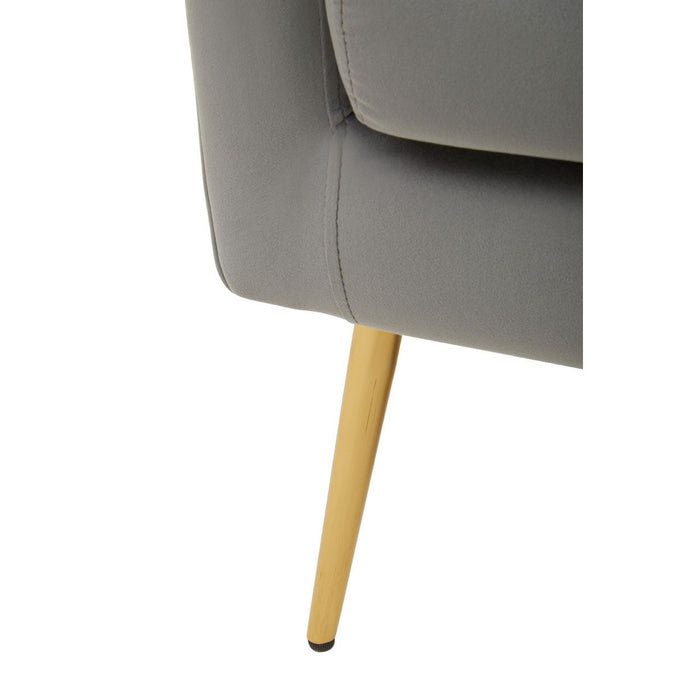 Salma Grey Velvet Armchair