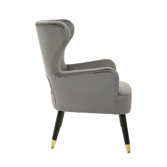 Grey Velvet Armchair