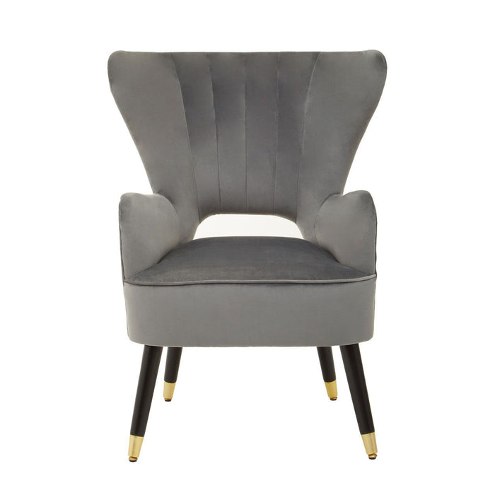 Grey Velvet Armchair