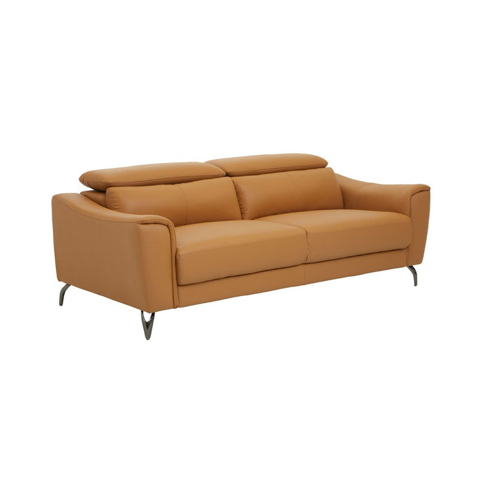 Leather Upholstered Thick Foam 3 Seater Sofa