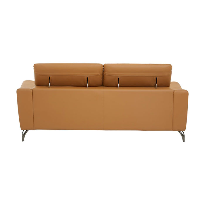 Leather Upholstered Thick Foam 3 Seater Sofa