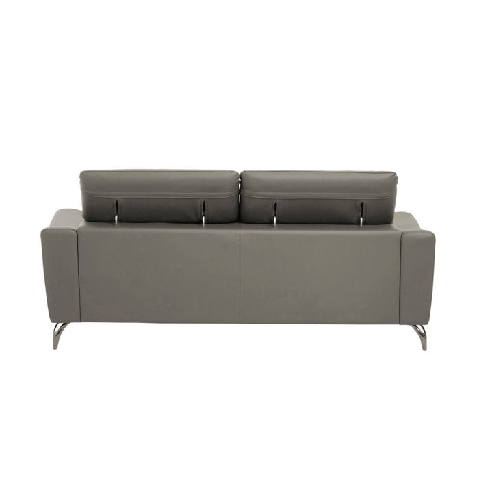 Leather Upholstered Thick Foam 3 Seater Sofa