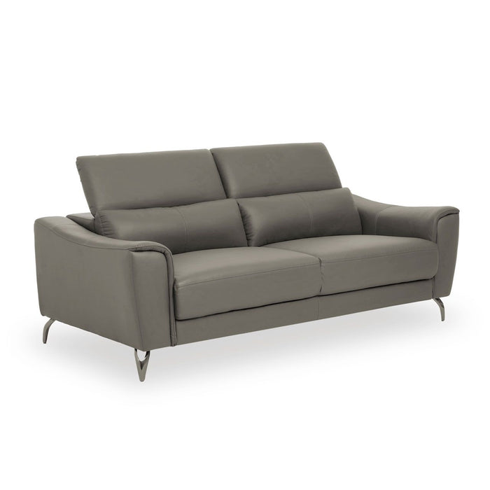 Leather Upholstered Thick Foam 3 Seater Sofa