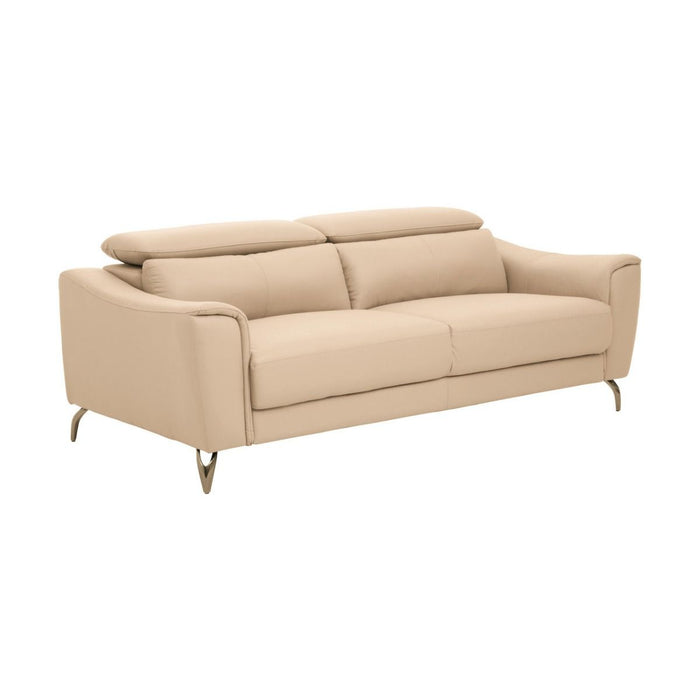 Leather Upholstered Thick Foam 3 Seater Sofa