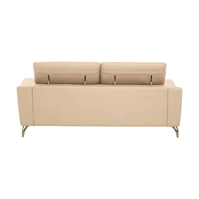 Leather Upholstered Thick Foam 3 Seater Sofa