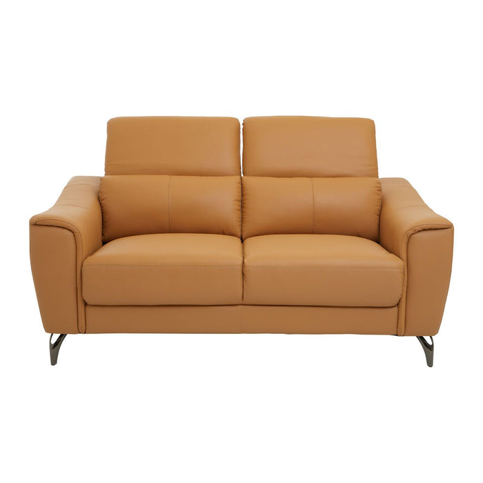 Leather Upholstered Thick Foam 2 Seater Sofa