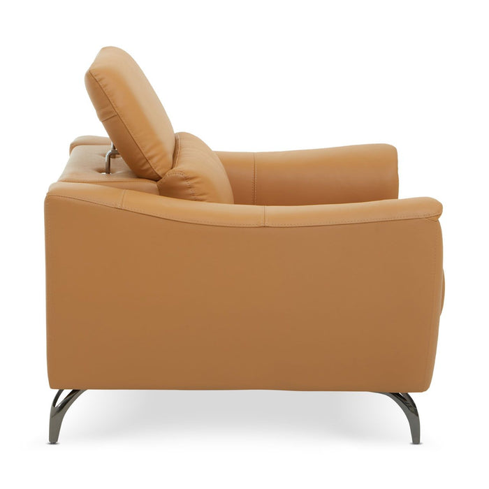 Leather Upholstered Thick Foam Armchair