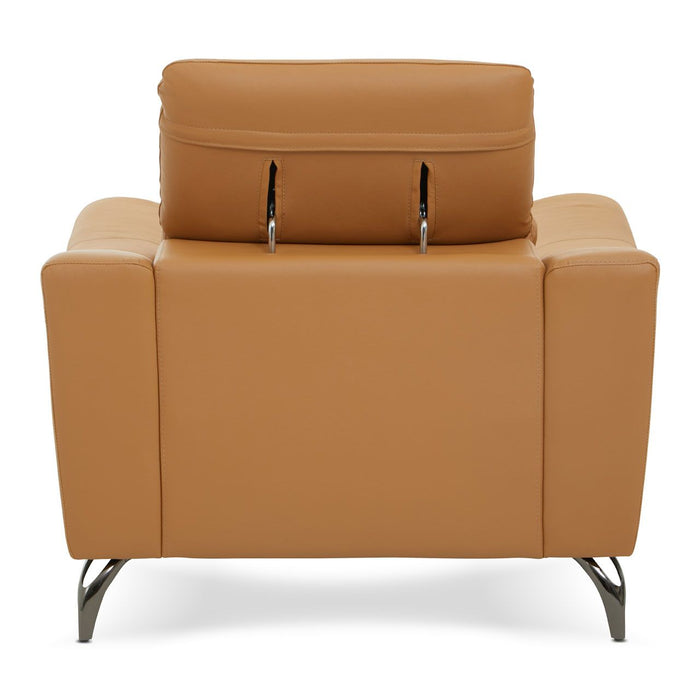 Leather Upholstered Thick Foam Armchair