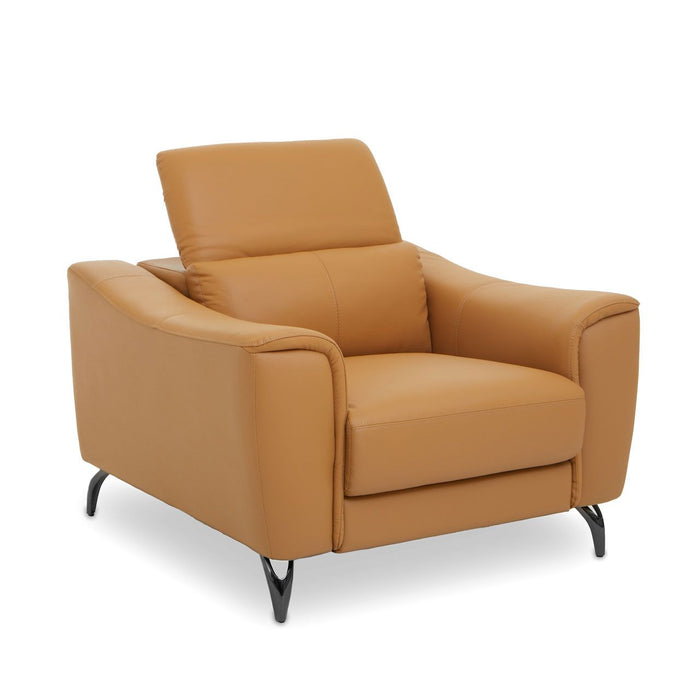 Leather Upholstered Thick Foam Armchair