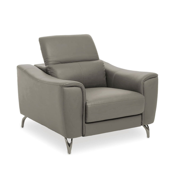 Leather Upholstered Thick Foam Armchair