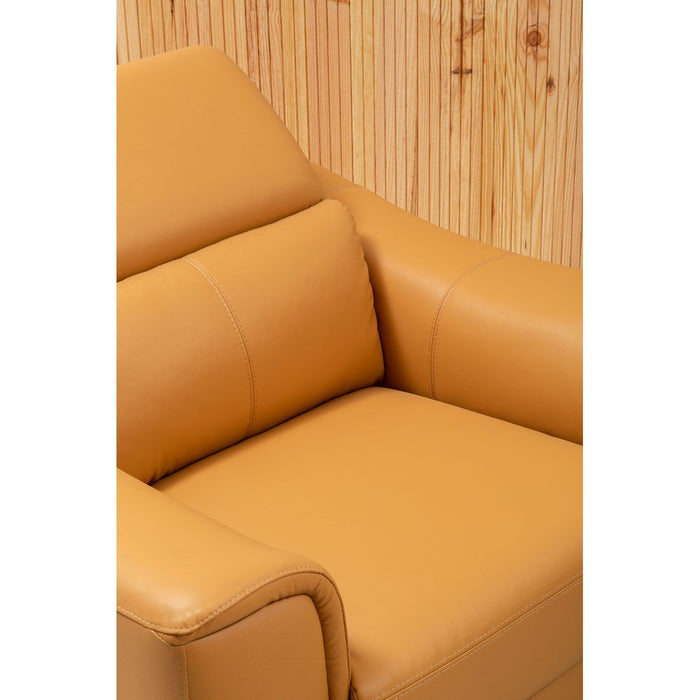 Leather Upholstered Thick Foam Armchair