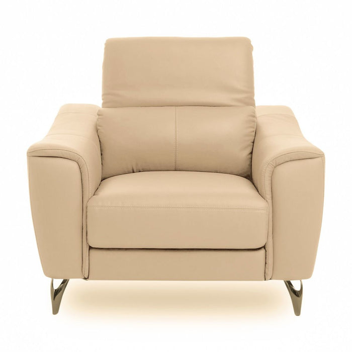 Leather Upholstered Thick Foam Armchair