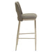 Glide Grey Leather & Chrome Bar Stool - Modern Home Interiors