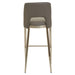 Glide Grey Leather & Chrome Bar Stool - Modern Home Interiors