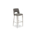 Glide Grey Leather & Chrome Bar Stool - Modern Home Interiors