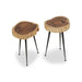 Nandri Set of 2 Acacia Wood Side Tables - Modern Home Interiors