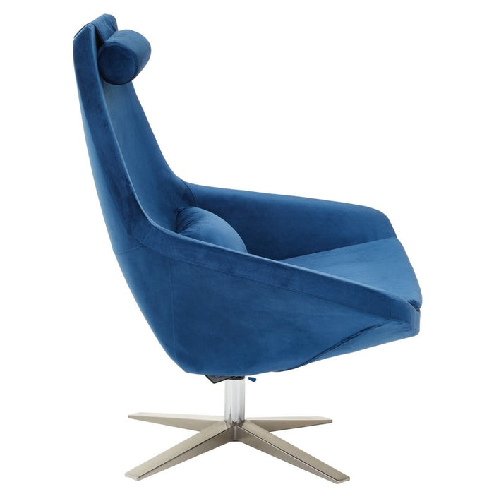 Modern Navy Velvet Armchair