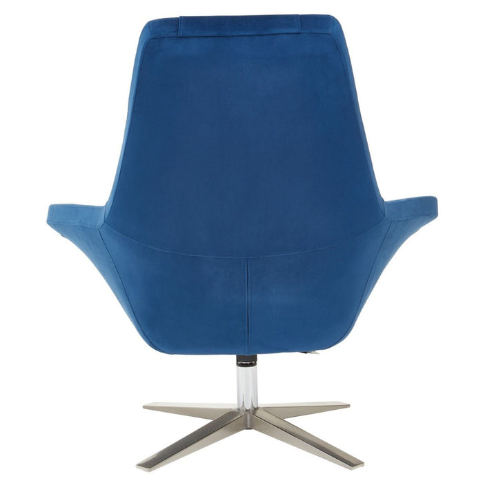 Modern Navy Velvet Armchair