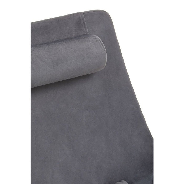 Modern Grey Velvet Armchair