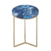 Inventivo Blue & Gold Agate Side Table - Modern Home Interiors