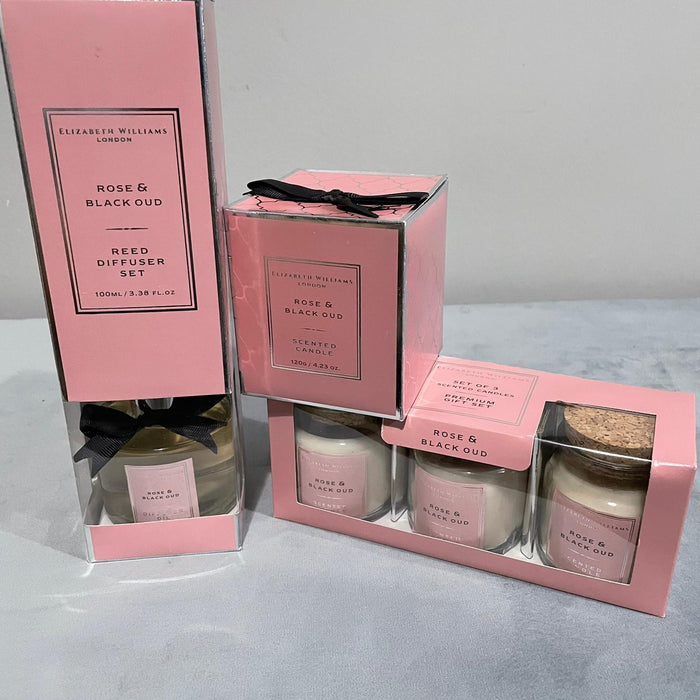 Elizabeth Williams London Home Fragrance Pastel Diffuser Candle - Full Gift Set