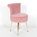 Pink Velvet Bedroom Chair with Gold Legs - Modern Home Interiors