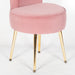 Pink Velvet Bedroom Chair with Gold Legs - Modern Home Interiors