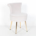 Grey Velvet Bedroom Chair with Gold Legs - Modern Home Interiors