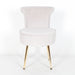 Grey Velvet Bedroom Chair with Gold Legs - Modern Home Interiors