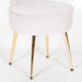 Grey Velvet Bedroom Chair with Gold Legs - Modern Home Interiors