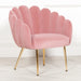 Deco Pink Velvet Accent/ Dining Chair with Gold Legs - Modern Home Interiors