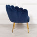 Deco Blue Velvet Accent/ Dining Chair with Gold Legs - Modern Home Interiors